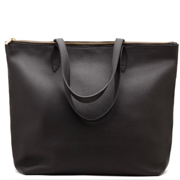 Cuyana Bags Cuyana Classic Zipper Tote Bag Black Leather Poshmark